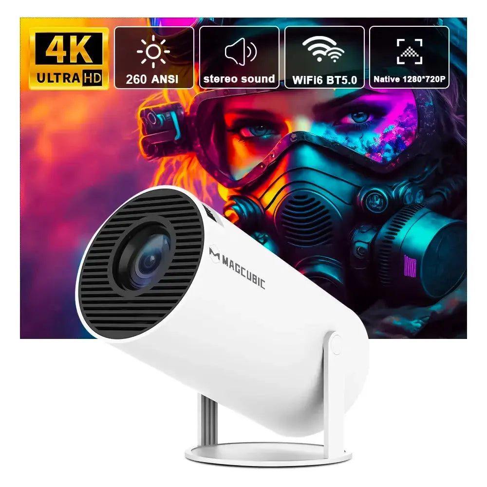 Magcubic 4K Wifi6 Projector Android 11 260 ANSI Dual WIFI Allwinner H713 BT5.0 1280*720P Home Cinema Outdoor portable HY300 Pro EaseYourDay