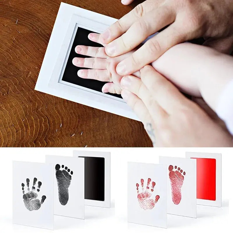 Newborn Baby DIY Hand And Footprint Kit Ink Pads Photo Frame Handprint Toddlers Souvenir Accessories Safe Clean Baby Shower Gift EaseYourDay