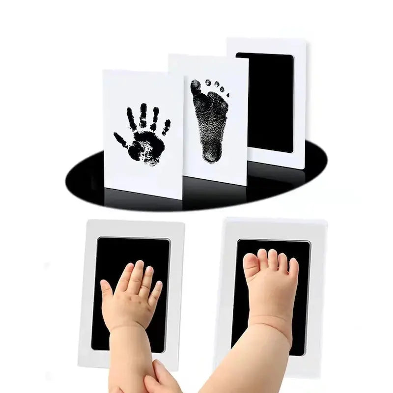 Newborn Baby DIY Hand And Footprint Kit Ink Pads Photo Frame Handprint Toddlers Souvenir Accessories Safe Clean Baby Shower Gift EaseYourDay