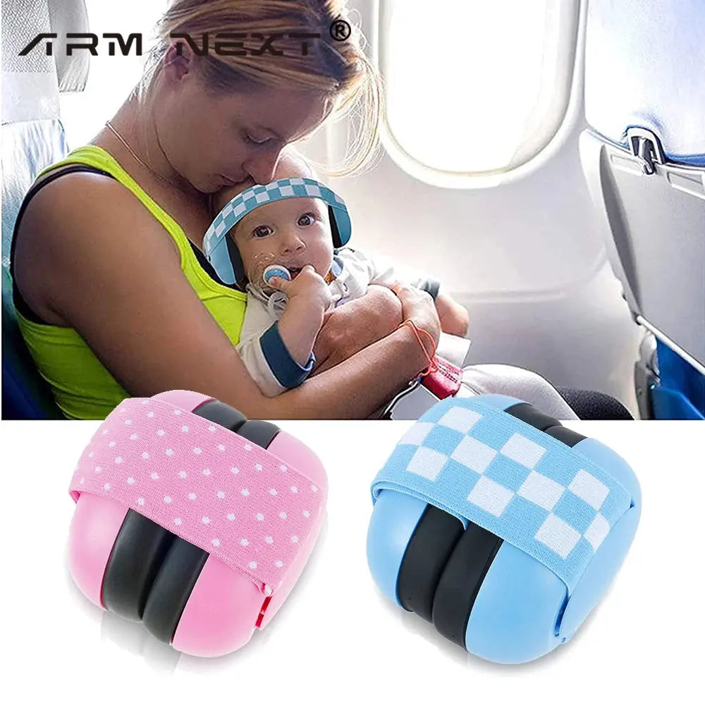 Infant Ear Muffs Noise Cancelling Soft Padded Design Baby Ear Protection Headphones with Elastic Headband EaseYourDay