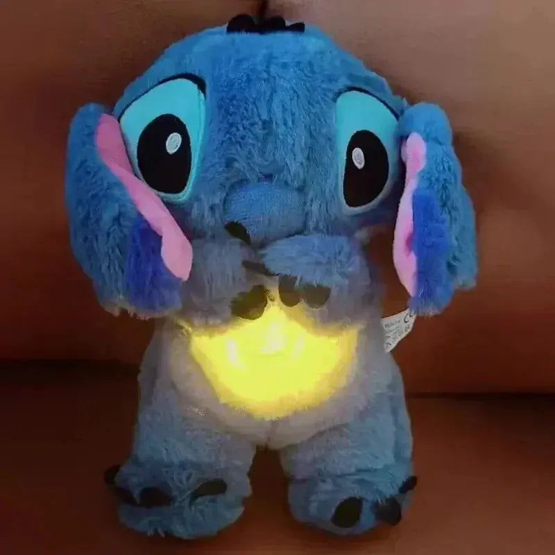 Kawaii Stitch Plush Doll Baby Sleeping Companion Sound Soothing Musical  Kawaii With Air Bag and Light Doll Breathing Toys Gifts EaseYourDay