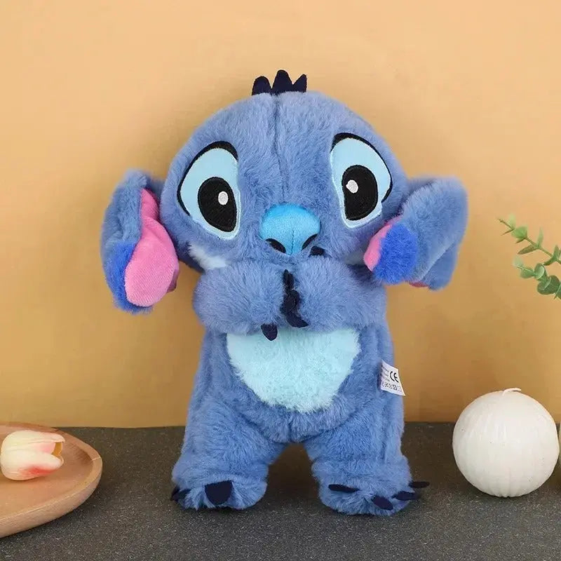 Kawaii Stitch Plush Doll Baby Sleeping Companion Sound Soothing Musical  Kawaii With Air Bag and Light Doll Breathing Toys Gifts EaseYourDay